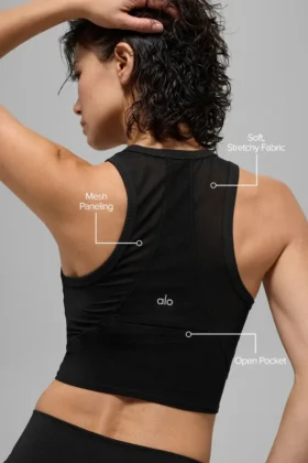 Mesh Front Runner Top – Schwarz