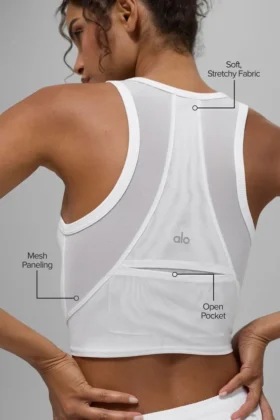 Mesh Front Runner Top – Weiß