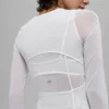Mesh Winter Twilight Langarmshirt – Weiß