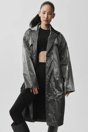 Metallic Break Line Trench – Silber-Metallic