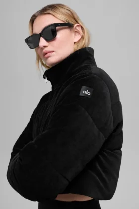 Micro-Cord „Dreamy Puffer“ – Schwarz