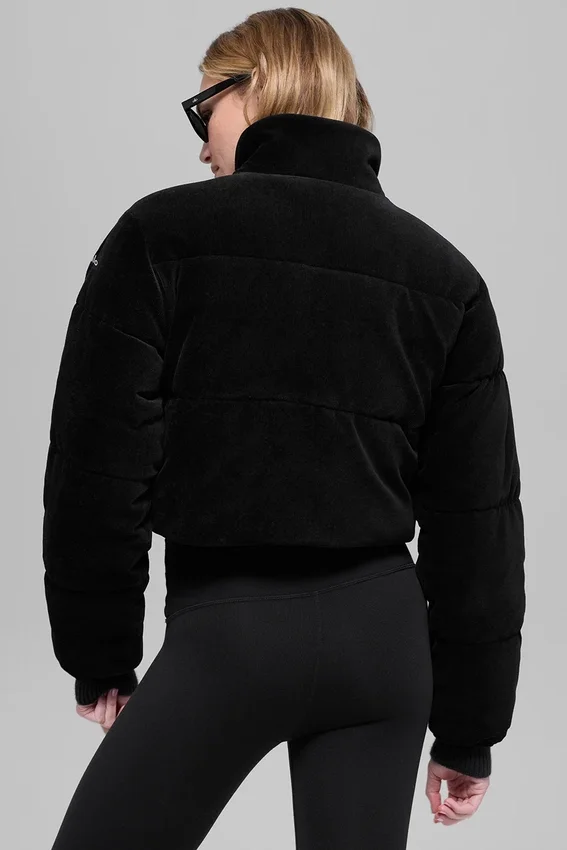 Micro-Cord „Dreamy Puffer“ – Schwarz