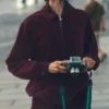 „Micro Corduroy on Duty“-Jacke – Burgunderrot
