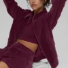 „Micro Corduroy on Duty“-Jacke – Burgunderrot
