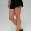 „Micro Corduroy on Duty“-Shorts – Schwarz