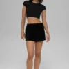 „Micro Corduroy on Duty“-Shorts – Schwarz