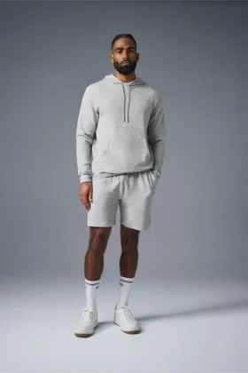 Micro Waffle Fast Break Hoodie – Athletic Heather Grey