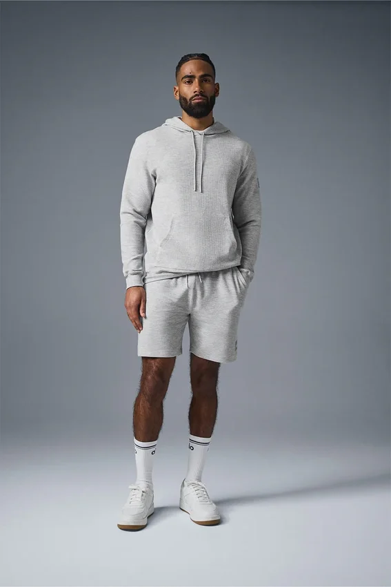 Micro Waffle Fast Break Hoodie – Athletic Heather Grey