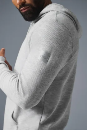 Micro Waffle Fast Break Hoodie – Athletic Heather Grey