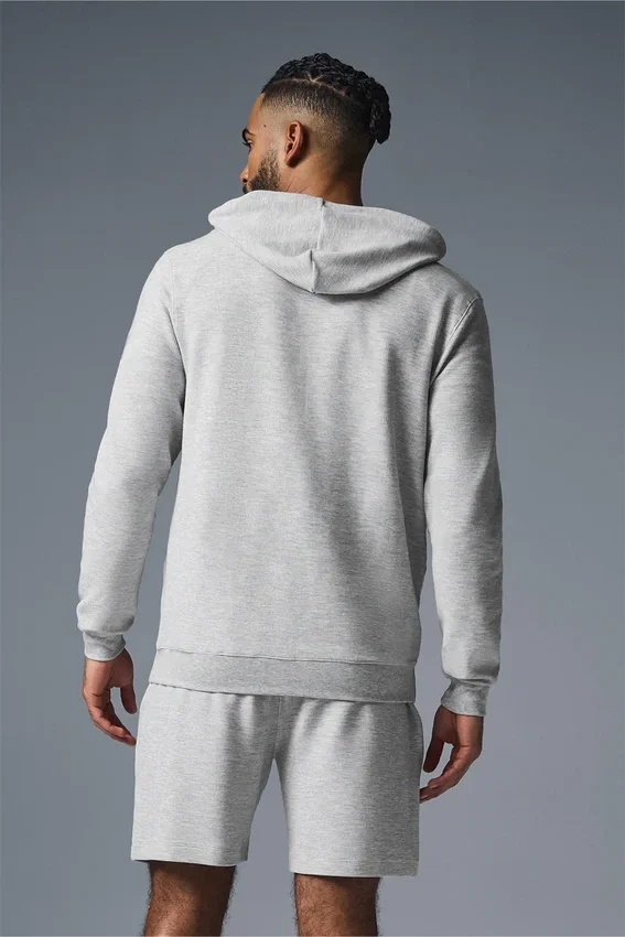 Micro Waffle Fast Break Hoodie – Athletic Heather Grey