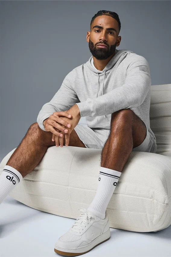 Micro Waffle Fast Break Hoodie – Athletic Heather Grey