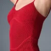 Mini-Kleid aus Denim-Strick – Kräftiges Rot/Dunkles Kräftiges Rot