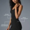 Mini-Kleid aus Denim-Strick – Schwarz/Anthrazit