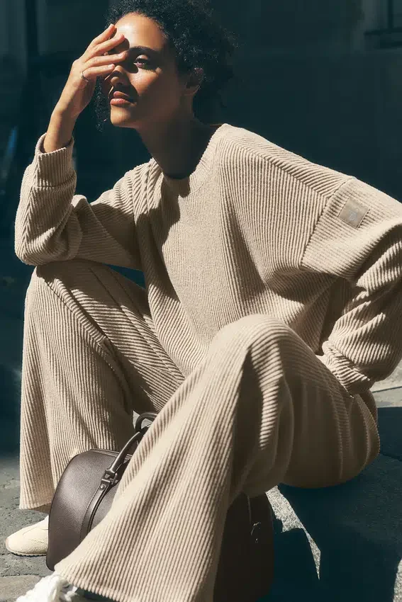 Muse-Pullover mit Rundhalsausschnitt – Gravel Heather