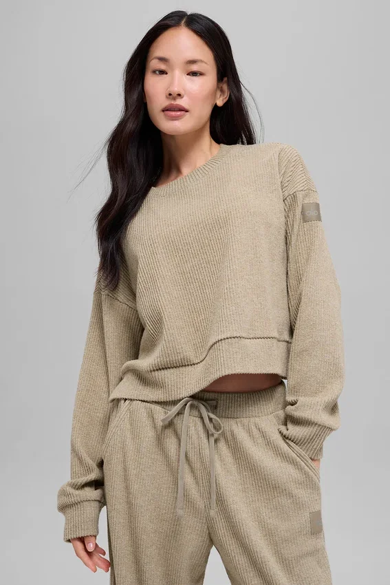 Muse-Pullover mit Rundhalsausschnitt – Gravel Heather