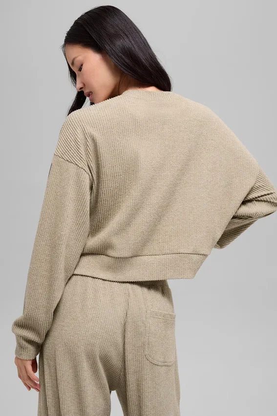 Muse-Pullover mit Rundhalsausschnitt – Gravel Heather