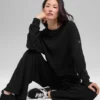 Muse-Pullover mit Rundhalsausschnitt – Schwarz