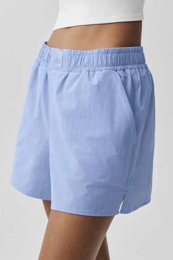 Nadelstreifen-Boxershorts „Daylight“ – Hellprovence-Blau/Weiß