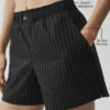 Nadelstreifen-Boxershorts „Daylight“ – Schwarz/Titan