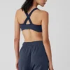 Nahtloser, gerippter „Favorite“-BH – Marineblau