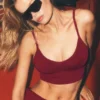 Nahtloser Modal-Ribbed-Delight-Bralette – Summer Romance Red