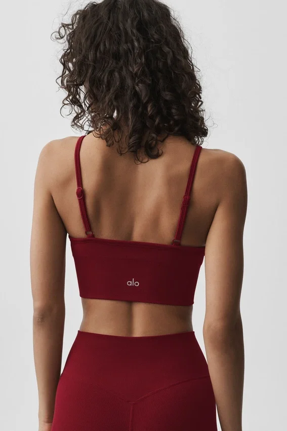 Nahtloser Modal-Ribbed-Delight-Bralette – Summer Romance Red