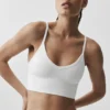 Nahtloser Modal-Ripp-Bralette „Delight“ – Weiß