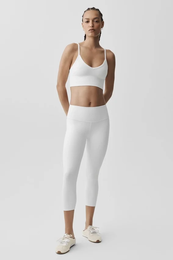 Nahtloser Modal-Ripp-Bralette „Delight“ – Weiß