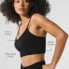 Nahtloser „Winter Warm Plush Delight“-BH – Schwarz
