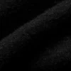 Nahtloses, warmes, flauschiges, kurzes Kurzarmshirt – Schwarz