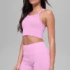 Nahtloses, geripptes „Favorite“-BH-Top – Candy Heart Pink