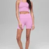 Nahtloses, geripptes „Favorite“-BH-Top – Candy Heart Pink
