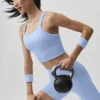 Nahtloses, geripptes „Favorite Bra“-Top – Hell-Provence-Blau