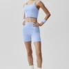 Nahtloses, geripptes „Favorite Bra“-Top – Hell-Provence-Blau