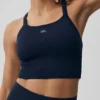 Nahtloses, geripptes „Favorite Bra“-Top – Navy
