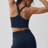 Nahtloses, geripptes „Favorite Bra“-Top – Navy