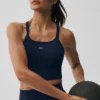 Nahtloses, geripptes „Favorite Bra“-Top – Navy