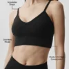 Nahtloses Modal-Ribbed-Delight-Bralette – Schwarz