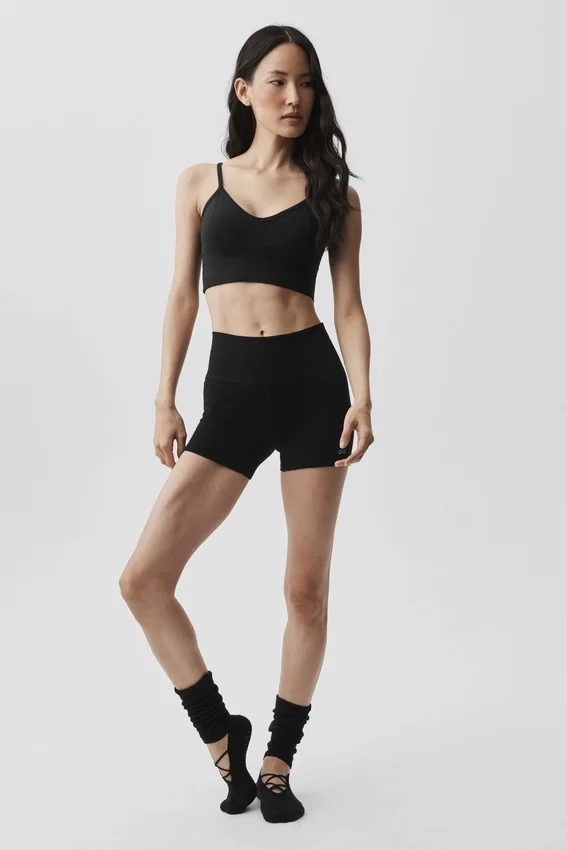 Nahtloses Modal-Ribbed-Delight-Bralette – Schwarz