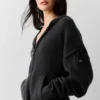 „New Class“-Hoodie aus Wolle und Kaschmir mit durchgehendem Reißverschluss – Schwarz