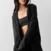 „New Class“-Hoodie aus Wolle und Kaschmir mit durchgehendem Reißverschluss – Schwarz