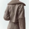 Nightfall-Bomberjacke aus Wollmischung – Alpine Cocoa Heather