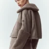 Nightfall-Bomberjacke aus Wollmischung – Alpine Cocoa Heather