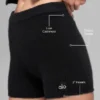 Noble-Shorts aus Wolle und Kaschmir mit Rippmuster – Schwarz