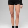 Noble-Shorts aus Wolle und Kaschmir mit Rippmuster – Schwarz
