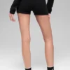 Noble-Shorts aus Wolle und Kaschmir mit Rippmuster – Schwarz