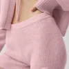 Noble-Shorts aus Wolle und Kaschmir mit Rippmuster – Vintage-Pink