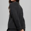 Nobler Rundhals-Pullover aus Wolle und Kaschmir mit Rippmuster – Schwarz