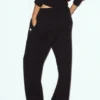 Northstar-Hose mit High-Waist und geradem Bein aus Kaschmir – Schwarz
