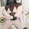 Northstar-Pullover mit durchgehendem Reißverschluss aus Kaschmir und Kunstfell – Frosted Pink